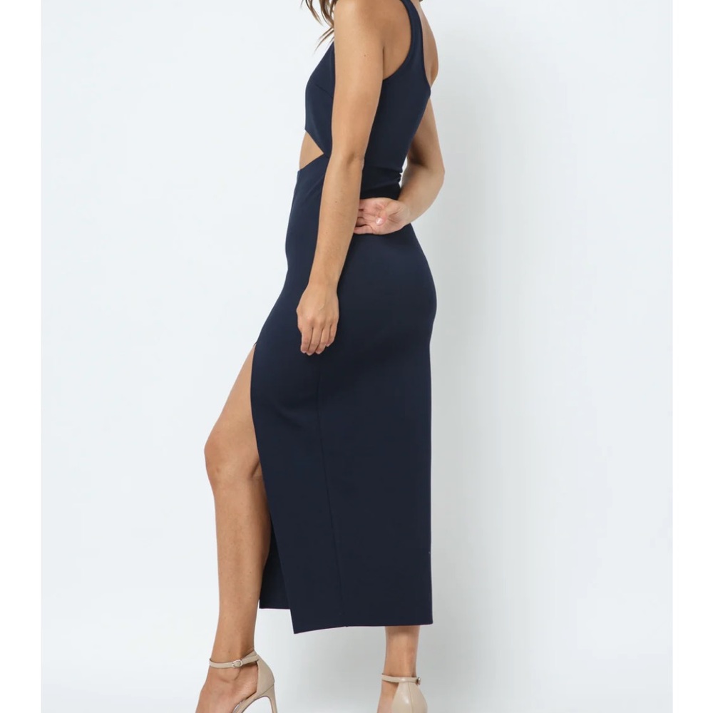 FORE Elegant Navy One-Shoulder Dress XS - Picture 7 of 8